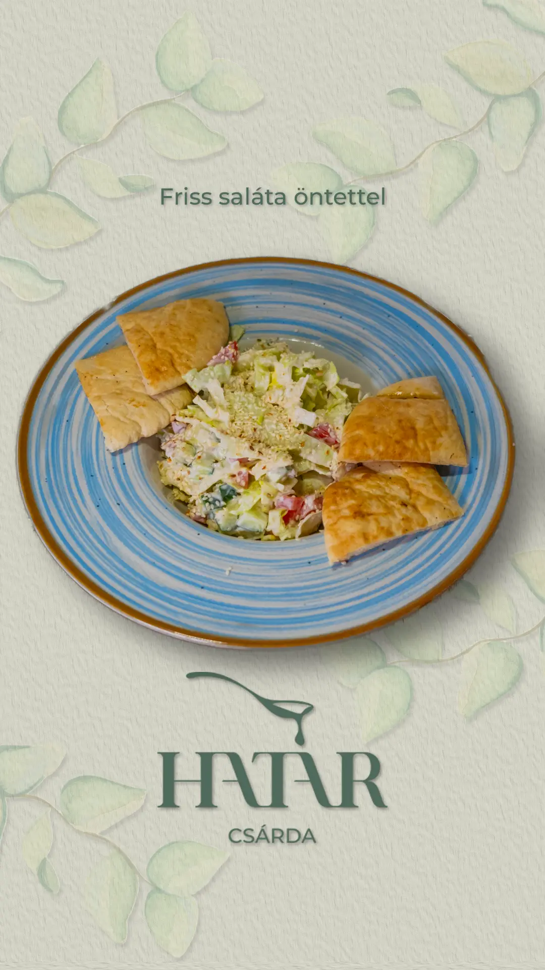 Friss saláta öntettel